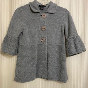Style & Co Womans grey button up cardigan sweater. Size small